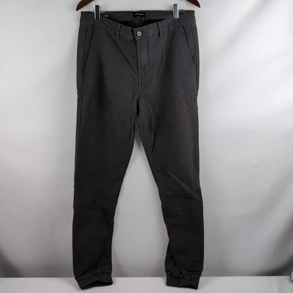 Frank And Oak Men's Gray Cordova Jogger Elastic Ankle Cinched Tapered, Size 32 - Picture 1 of 9